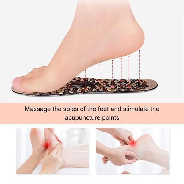 Acupressure Magnetic Massage Foot Therapy Reflexology Unisex Insole Shiatsu Pain Insoles Relief Massager Therapy Pebble