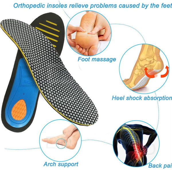 Orthotic Gel Insoles Orthopedic Arch Support Flat Foot Health Sole Pad for Shoes Insert Ease Pressure Pad Plantar Fasciitis