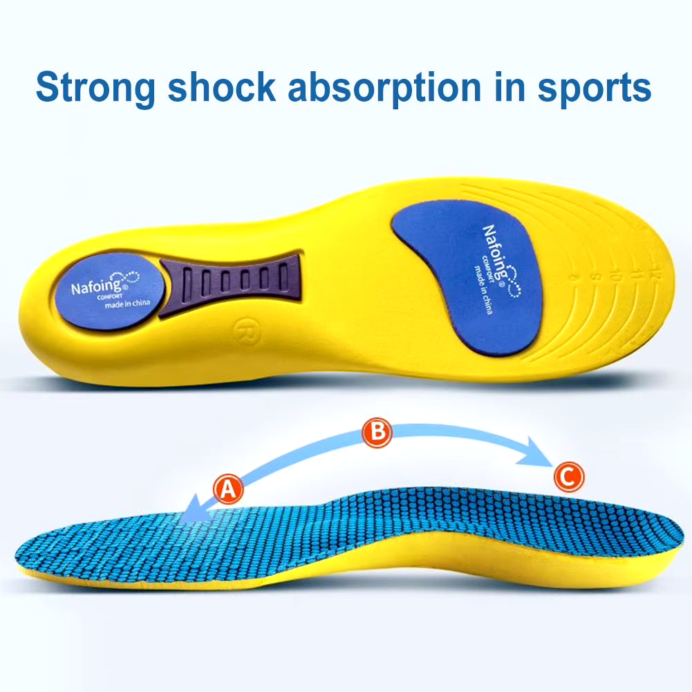 1 Pair Norelie Insoles Shock Absorption Plantar Fasciitis Orthotic Insole anti Odor Boot Work Shoe Insole for Runners Athletes