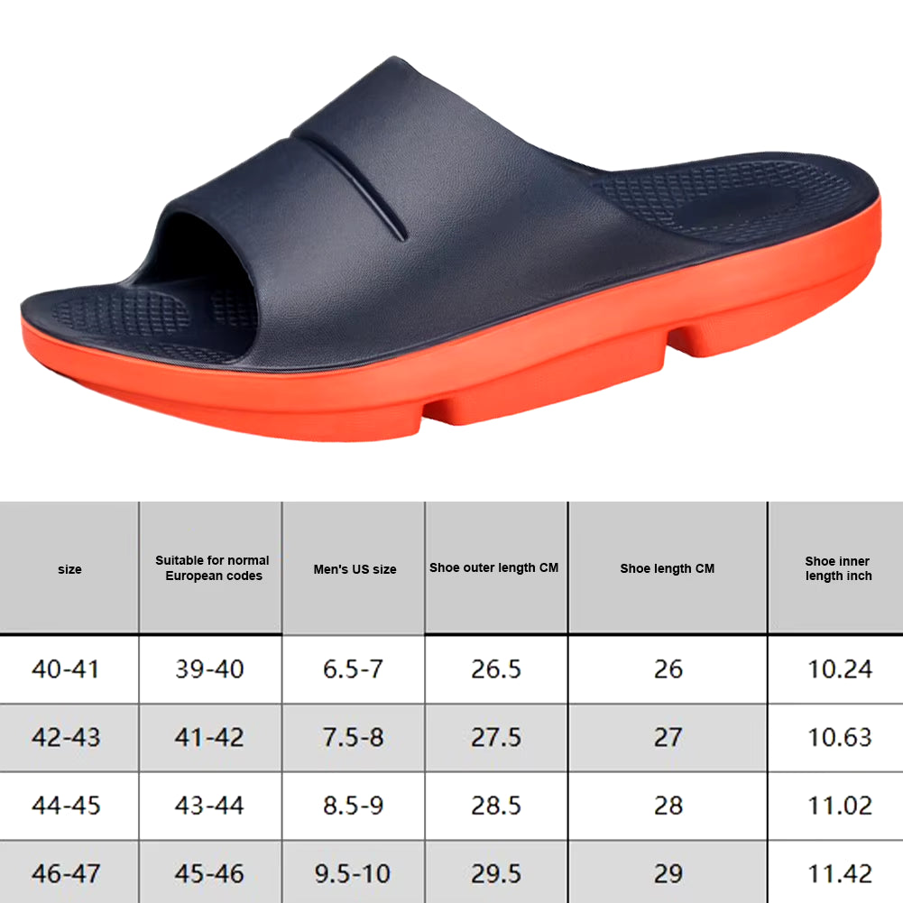 Mens Sport Recovery Sandals Arch Support Plantar Fasciitis Thick Cushion Slides Non-Slip Lightweight Comfort Orthotic Slippers