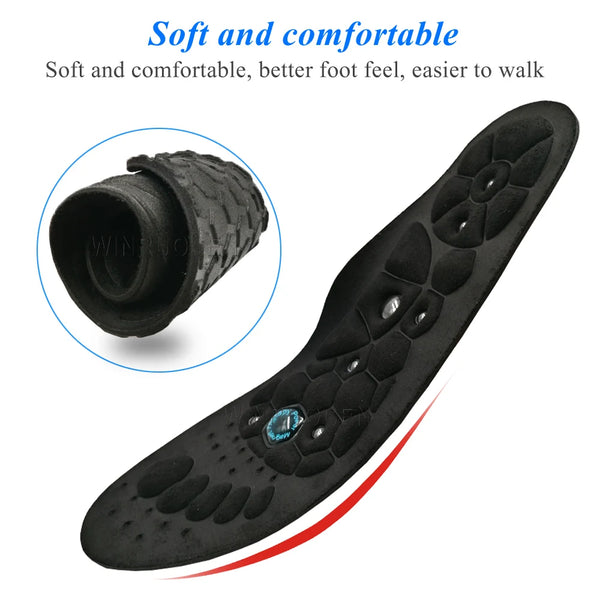 Premium Orthopedic Magnetic Therapy Insoles Slimming Weight Loss Arch Support Shoes Pads for Men Women Massage Foot Care Sole