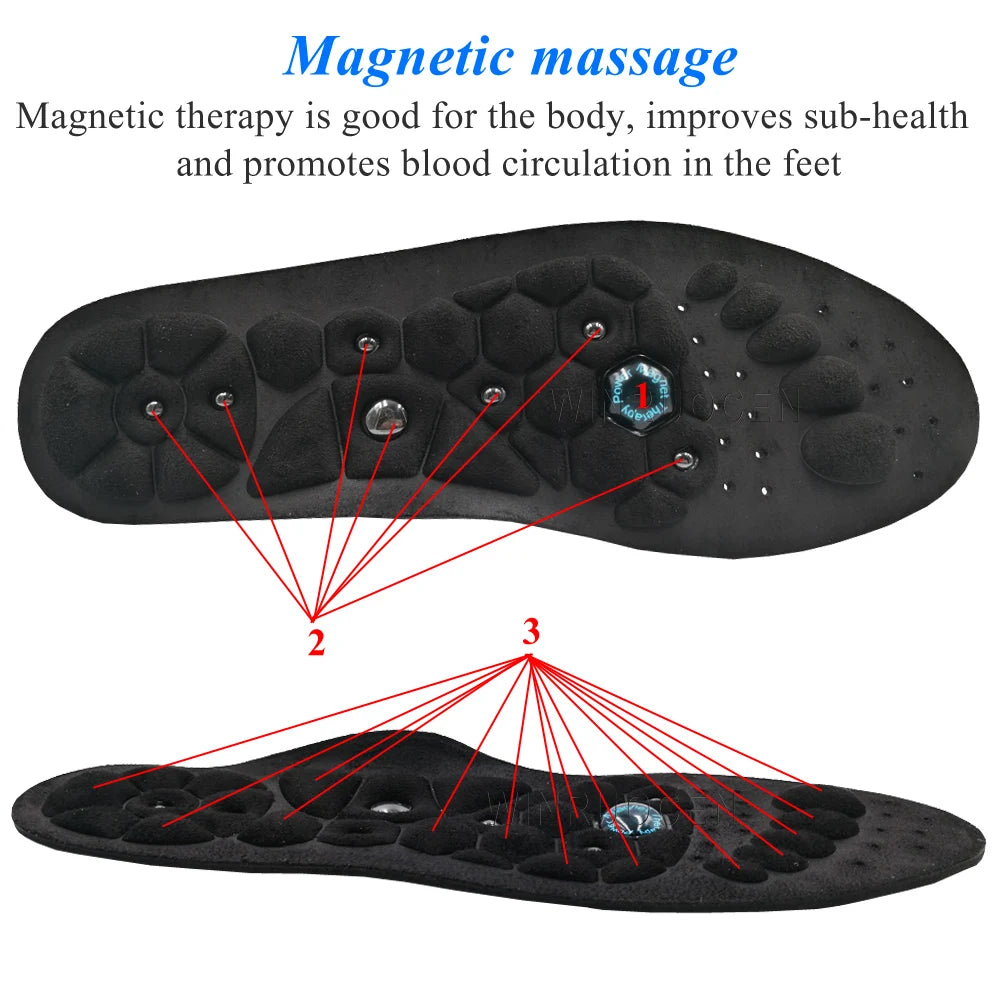 Premium Orthopedic Magnetic Therapy Insoles Slimming Weight Loss Arch Support Shoes Pads for Men Women Massage Foot Care Sole