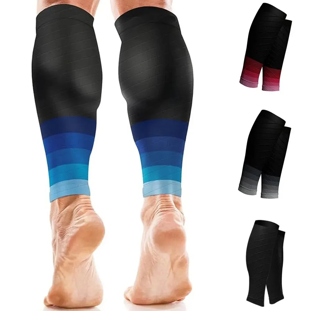 1Pair Calf Support Compression Sleeves for Women Men Running 20-30Mmhg Footless Leg Socks Outdoor Sports Marathon