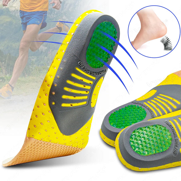 Orthotic Gel Insoles for Sneaker Orthopedic Flat Foot Cushion Insert Arch Support Pad Foot Pain-Relieving Man Women