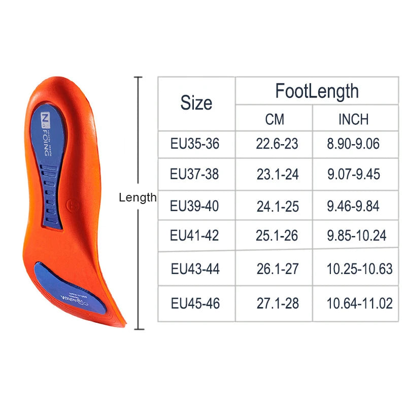 Orthotic Insole Arch Support Flatfoot Running Insoles for Shoes Sole Orthopedic Insoles for Feet Ease Pressure