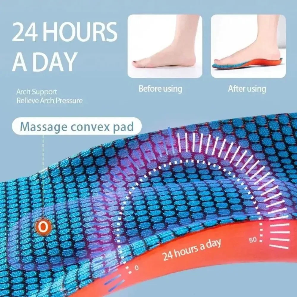 Sport Insoles for Shoes Sole Orthopedic Insoles Shock Absorption Deodorant Breathable Cushion Running Insoles for Feet Man Women