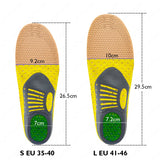 Orthotic Gel Insoles for Sneaker Orthopedic Flat Foot Cushion Insert Arch Support Pad Foot Pain-Relieving Man Women