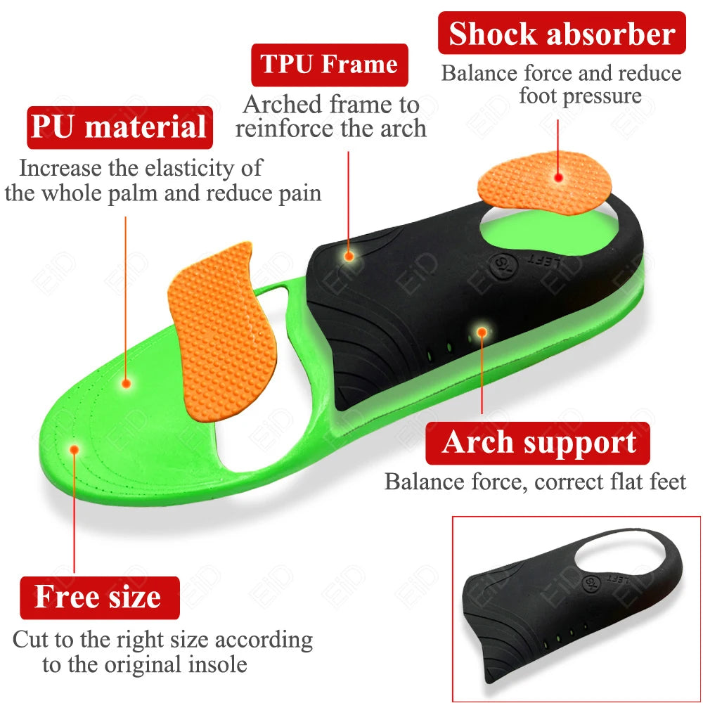 Best Orthotic Insole Arch Support X/O Leg Flat Foot Health Shoe Sole Pad Insoles for Shoes Insert Padded Orthopedic Insoles