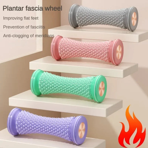 Foot Massager Massage Roller Yoga Massage Ball Plantar Fascia Roller Muscle Relaxation Care Plastic Manual Foot Massager