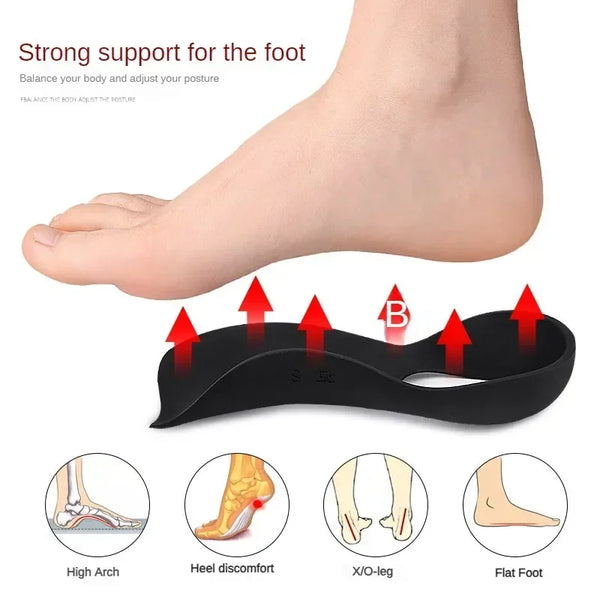 2024Orthotic for Flat Foot O-Shaped Legs Correction Arch Support Plantar Fasciitis Orthopedic Insoles Men/Women Foot Care Insert