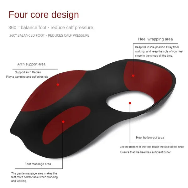 2024Orthotic for Flat Foot O-Shaped Legs Correction Arch Support Plantar Fasciitis Orthopedic Insoles Men/Women Foot Care Insert