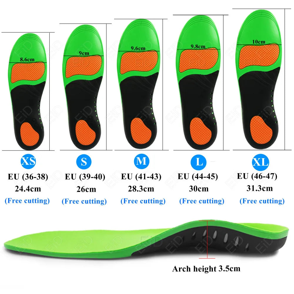 Best Orthotic Insole Arch Support X/O Leg Flat Foot Health Shoe Sole Pad Insoles for Shoes Insert Padded Orthopedic Insoles