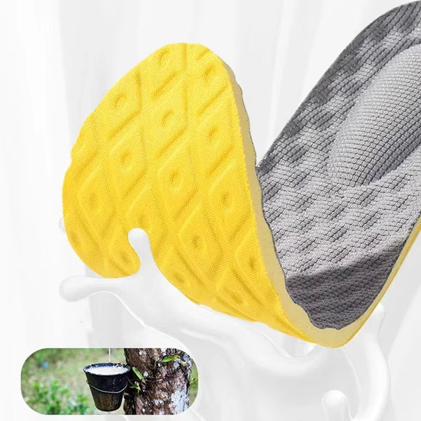 4Pcs Soft Latex Memory Foam Insoles Women Men Sport Running Foot Support Shoe Pad Breathable Orthopedic Feet Care Insert Cushion