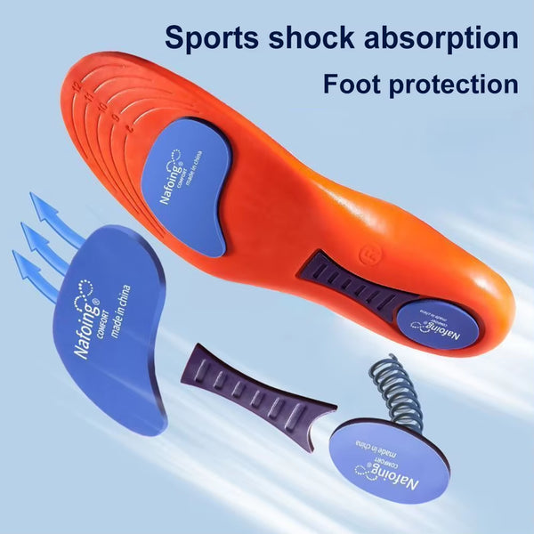 1 Pair Norelie Insoles Shock Absorption Plantar Fasciitis Orthotic Insole anti Odor Boot Work Shoe Insole for Runners Athletes